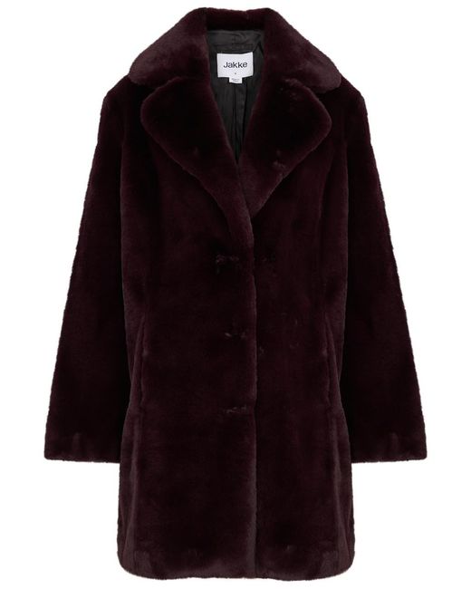 Jakke Black Heather Faux Fur Coat