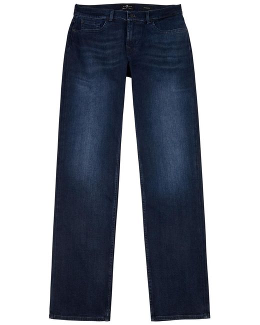 7 For All Mankind Blue Standard Luxe Performance Eco Straight-leg Jeans for men