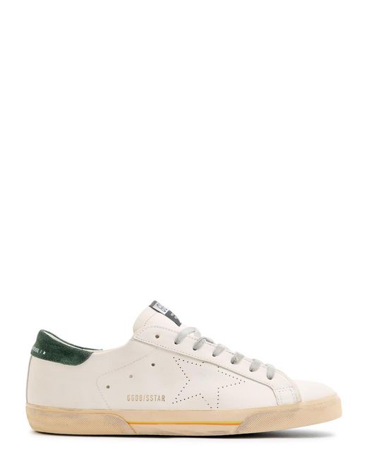 Golden Goose Deluxe Brand White Super-Star Leather Sneakers for men