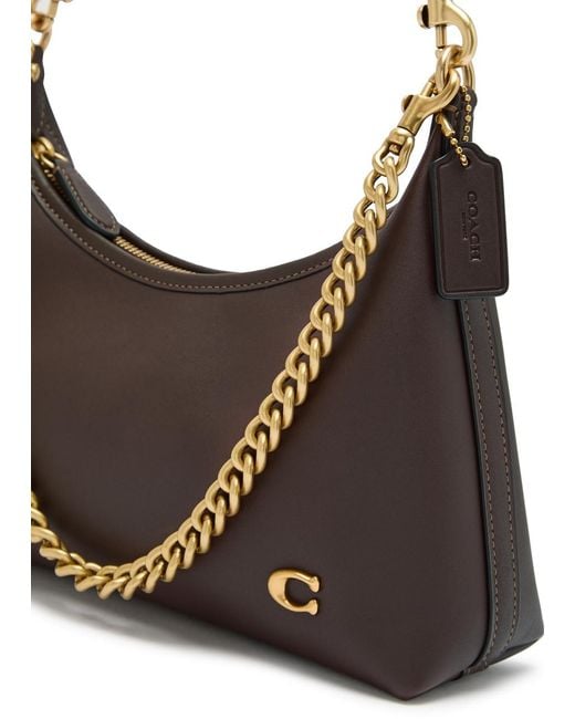 COACH Gray Juliet 25 Leather Shoulder Bag