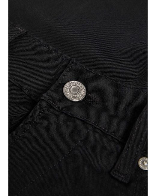 Citizens of Humanity Black Elijah Straight-Leg Cotton-Blend Trousers for men