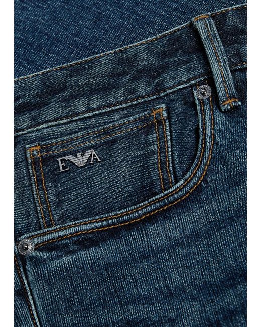 Emporio Armani Blue J06 Slim-Leg Jeans for men