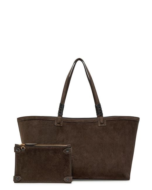 Metier Brown Cala 42 Suede Tote Bag