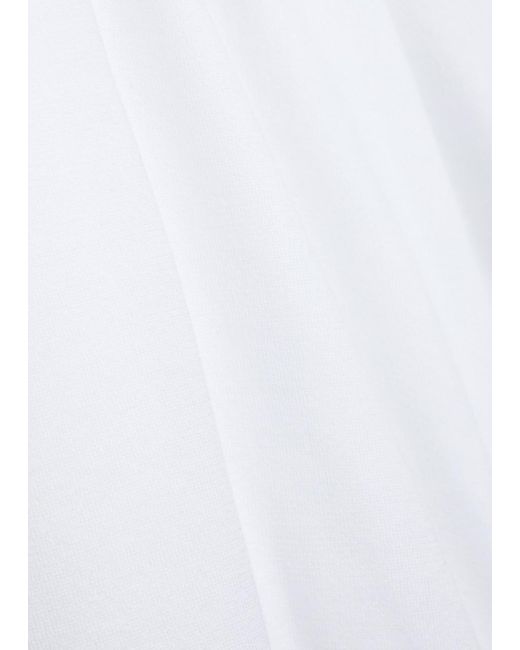 John Smedley White Lorca Fine-Knit Cotton T-Shirt for men