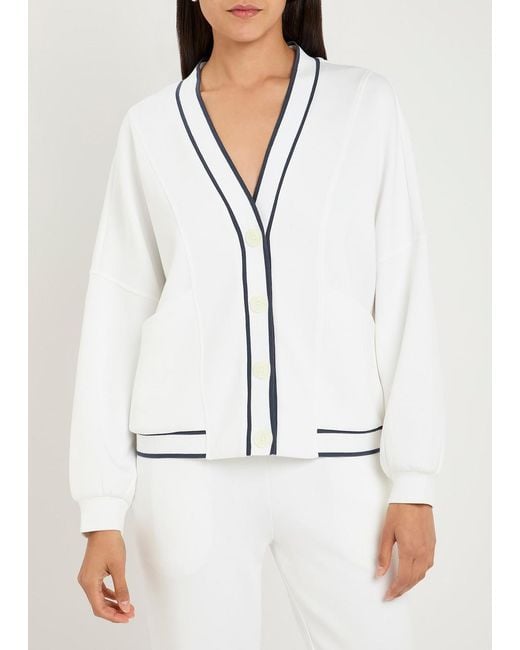 Varley Blue Decker Off Court Stretch-Jersey Cardigan