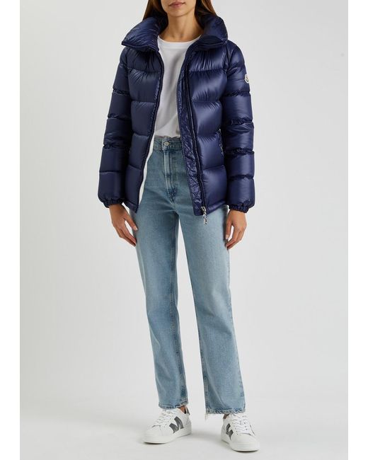 Moncler Blue Douro Quilted Shell Jacket