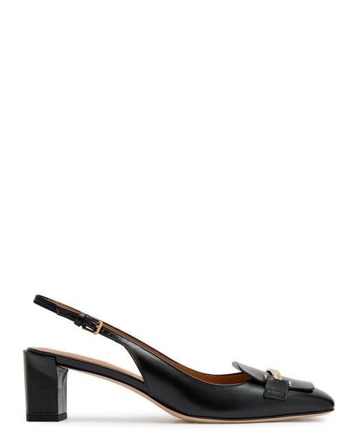 Tod's Black Leather Slingback Pumps
