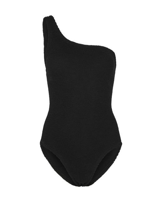 Hunza G Black Nancy Seersucker Swimsuit