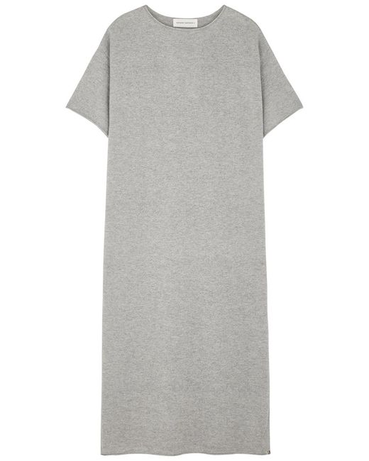 Extreme Cashmere Gray N°196 Tee Cashmere Maxi Dress