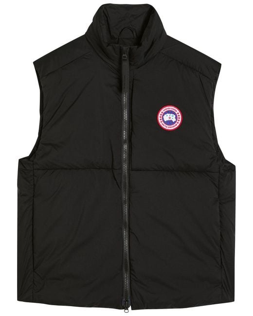 Canada Goose Black Lodge Padded Ripstop Shell Gilet for men