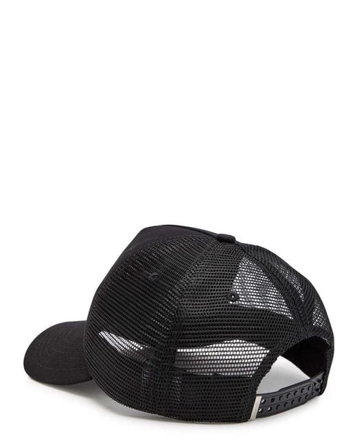 Amiri Black 3 Star Appliquéd Canvas And Mesh Cap for men