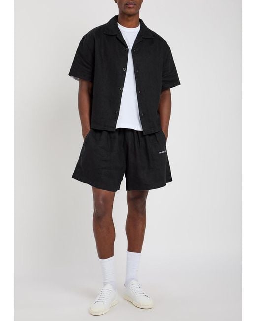 MKI Miyuki-Zoku Black Vacation Linen Shirt for men