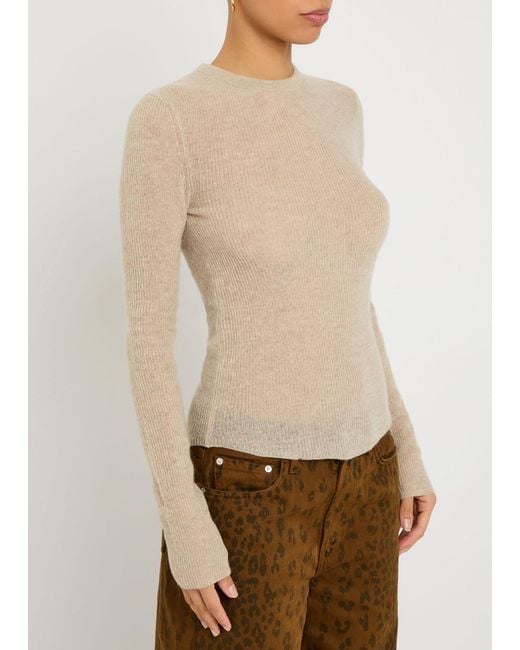 Citizens of Humanity Natural Alessia Wool And Cashmere-Blend Top