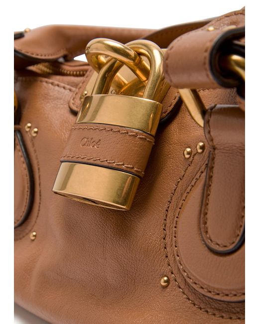 Chloé Brown Paddington Medium Grained Leather Shoulder Bag