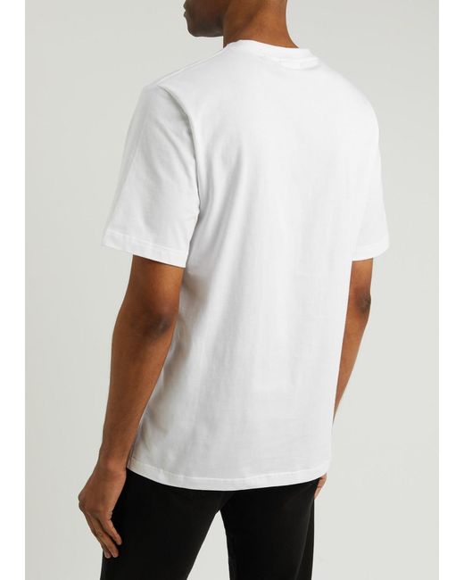 Daily Paper White Alias Logo-Embroidered Cotton T-Shirt for men