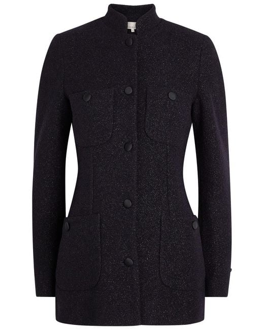LIBEROWE Black Raja Metallic Tweed Jacket