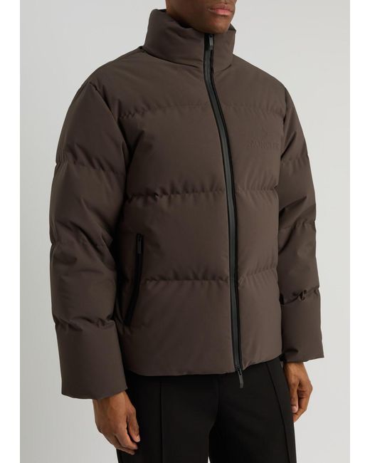 Moncler Black Misonet Quilted Shell Coat for men