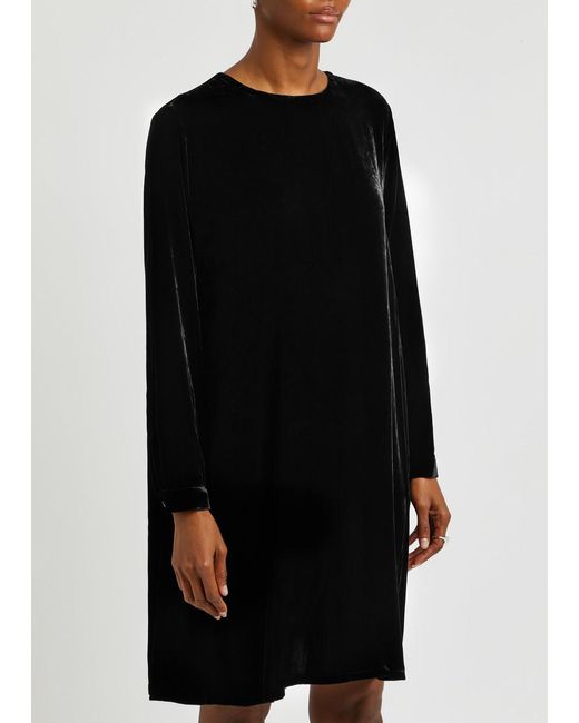 Eileen Fisher Black Velvet Mini Dress