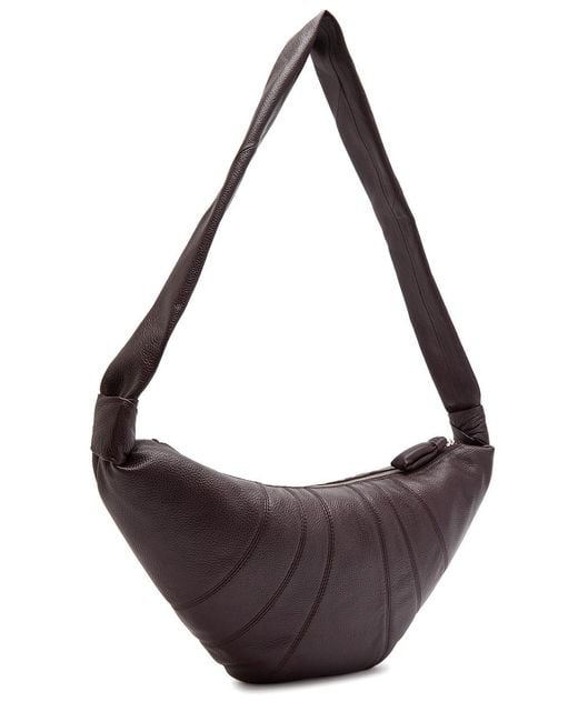 Lemaire Brown Croissant Medium Grained Leather Shoulder Bag