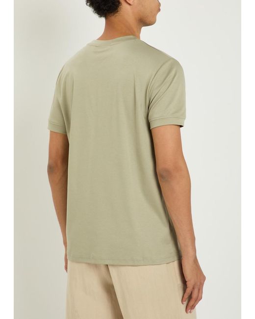 Raith Green Crew-Neck Cotton T-Shirt for men