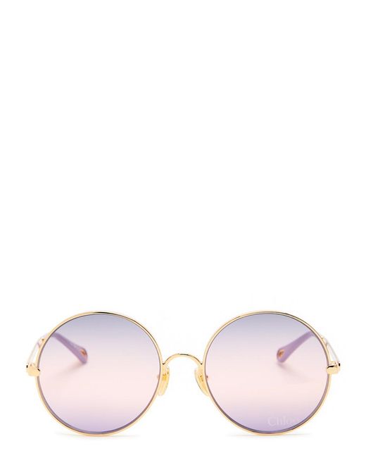 Chloé Pink Round-Frame Sunglasses