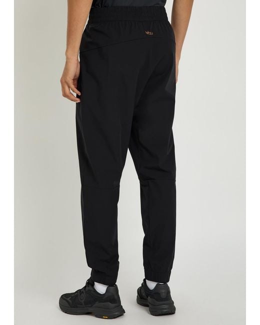 Now You Live Black Saxby Tapered-Leg Shell Sweatpants for men