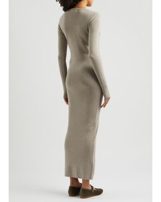 Extreme Cashmere White N°335 Snake Cotton-blend Maxi Dress