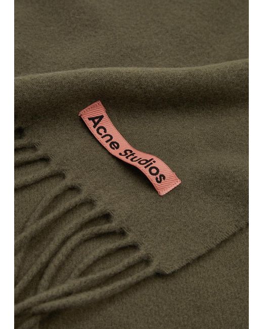 Acne Green Canada Wool Scarf