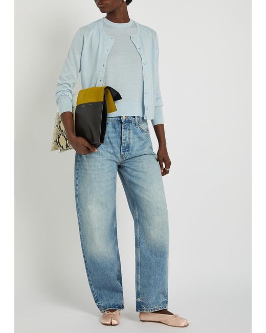 Anine Bing Blue Fritz Barrel-Leg Jeans