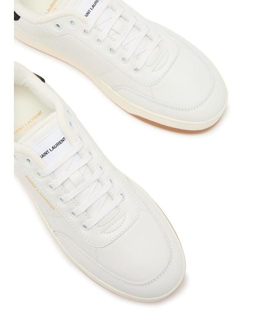 Saint Laurent White Sl/61 Leather Sneakers for men