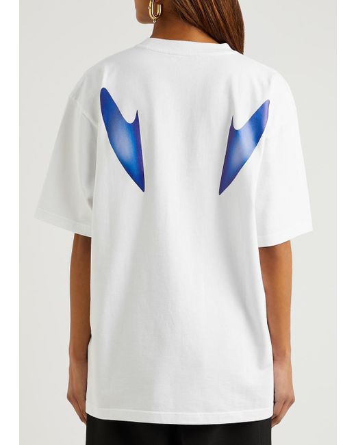 JW Anderson Logo-embroidered Cotton T-shirt in White | Lyst