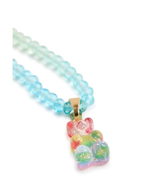 Crystal Haze Jewelry Blue Candy Floss Nostalgia Bear Beaded Necklace