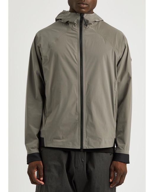 Moncler Gray Kurz Hooded Stretch-Nylon Jacket for men