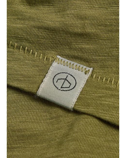 Rag & Bone Green Slubbed Cotton T-Shirt