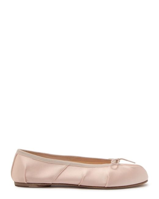 Maison Margiela Pink Tabi Satin Ballet Flats