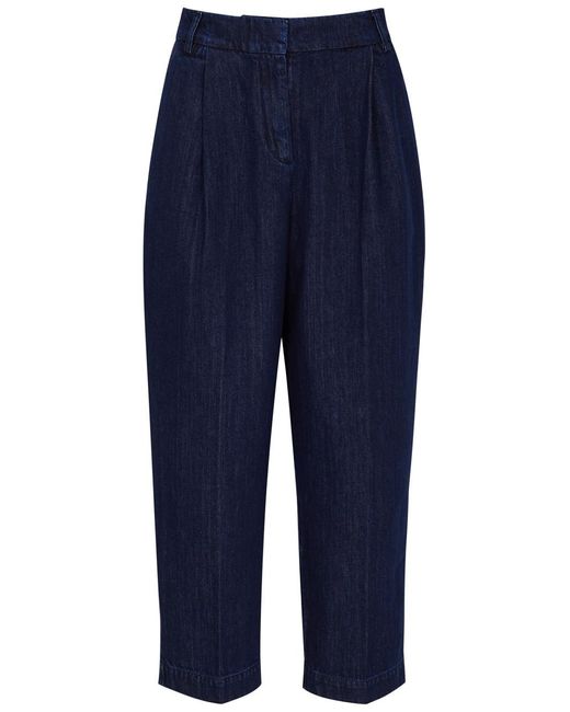 YMC Blue Market Cropped Denim Trousers