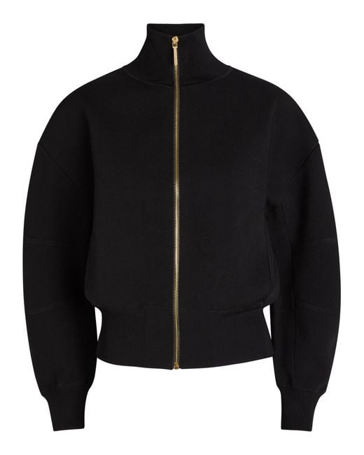 Joseph Black Sable Milano-Knit Bomber Jacket