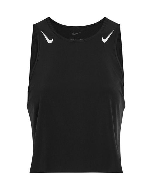 Nike Black Aeroswift Dri-Fit Adv Cropped Tank