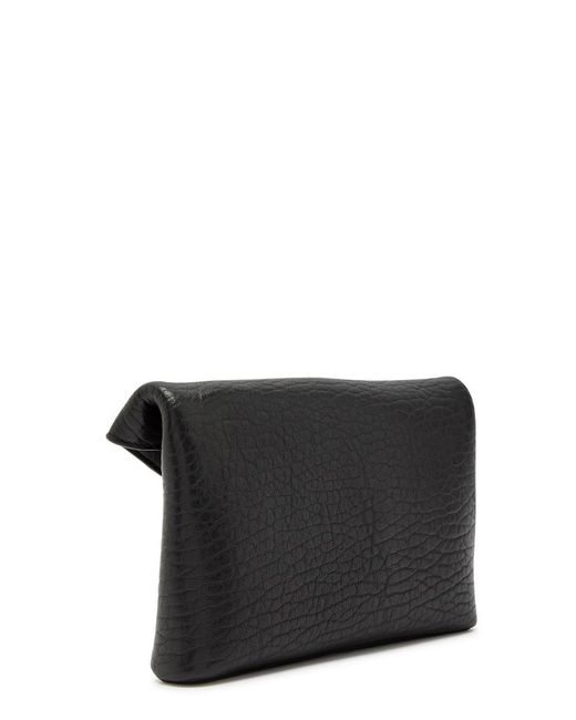 Saint Laurent Black Envelope Grained Leather Pouch