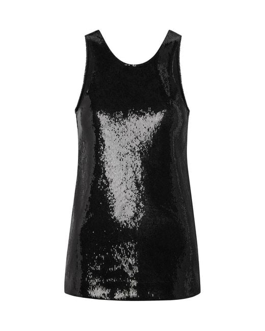 Totême Black Sequin Tank Top