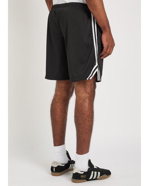GALLERY DEPT. Black Striped Mesh Shorts for men