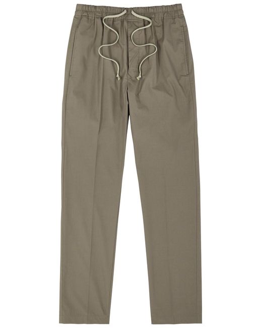 Rick Owens Gray Slim-leg Cotton-poplin Trousers for men