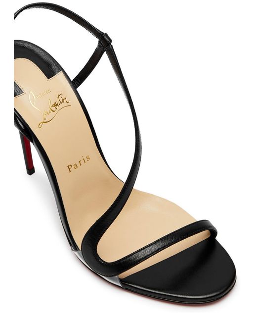 Christian Louboutin Black Rosalie 100 Leather Sandals