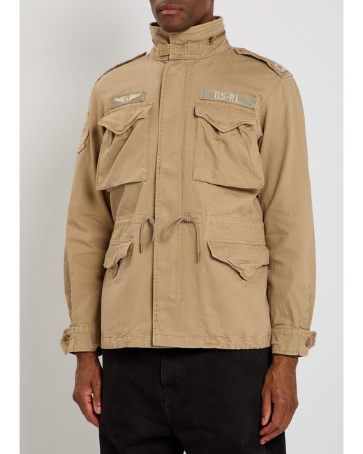 Polo Ralph Lauren Natural Patch-Appliquéd Cotton Field Jacket for men