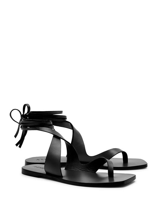A.Emery Black A. Emery Margaux Lace-up Leather Sandals