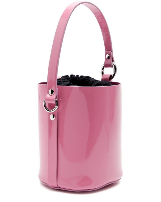 Vivienne Westwood Pink Daisy Patent Leather Bucket Bag