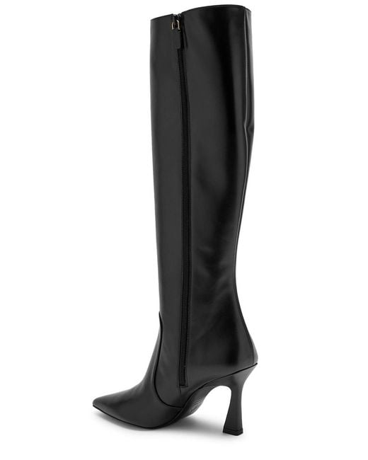 Stuart Weitzman Black Vinnie 85 Leather Knee-High Boots