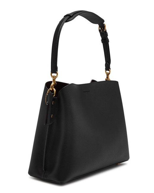 COACH Black Willow Leather Bucket Bag