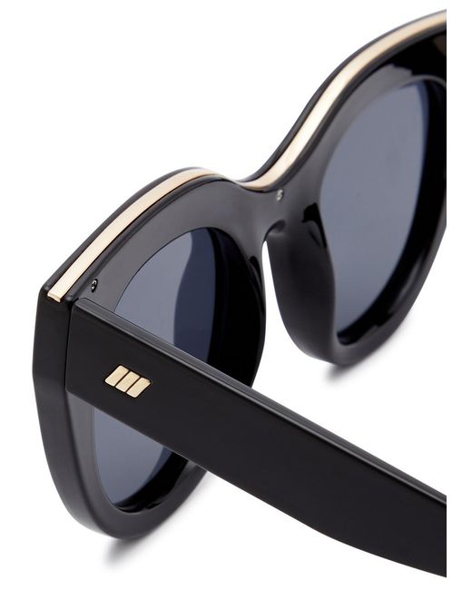 Le Specs Blue Air Heart Round Cat-eye Sunglasses for men