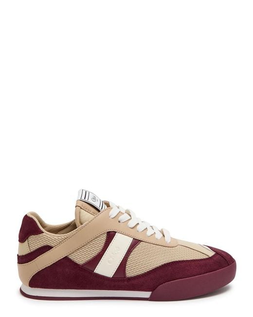 Chloé Brown Kick Panelled Mesh Sneakers
